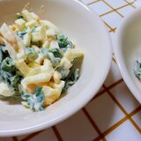ホウレンソウとゆで卵の簡単サラダ